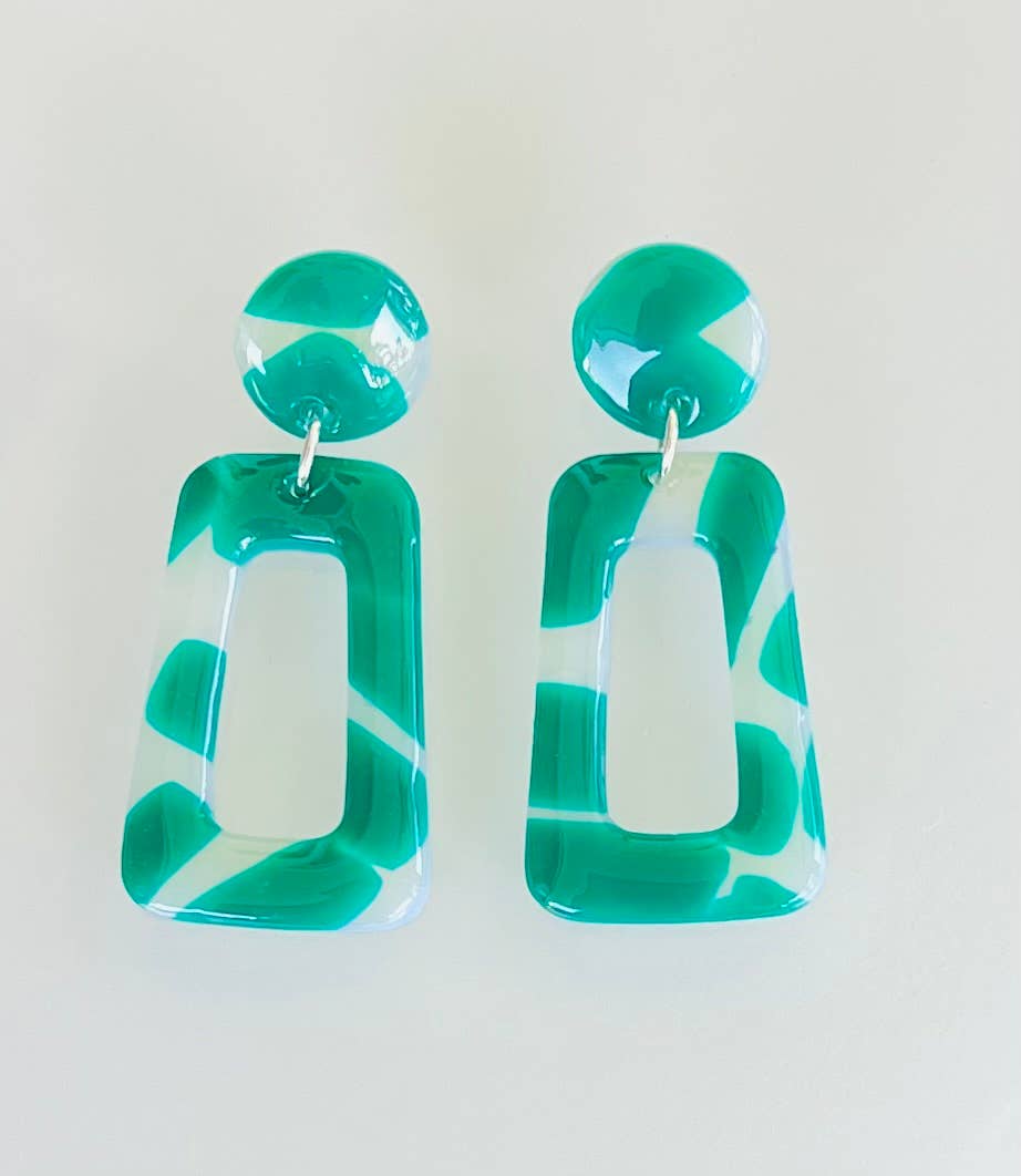 Tropical Emerald Green Earrings