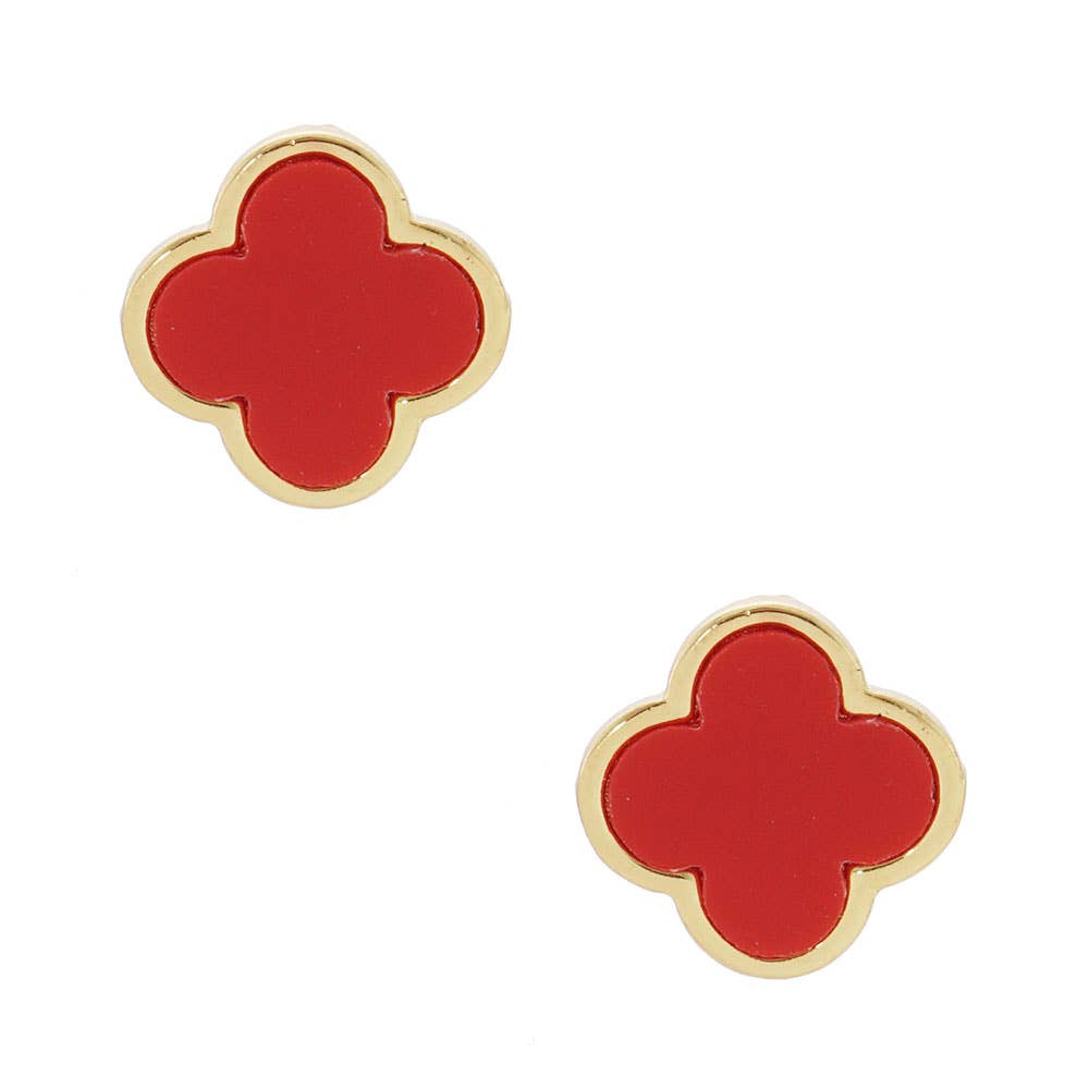 Luxe Clover Stud Earrings