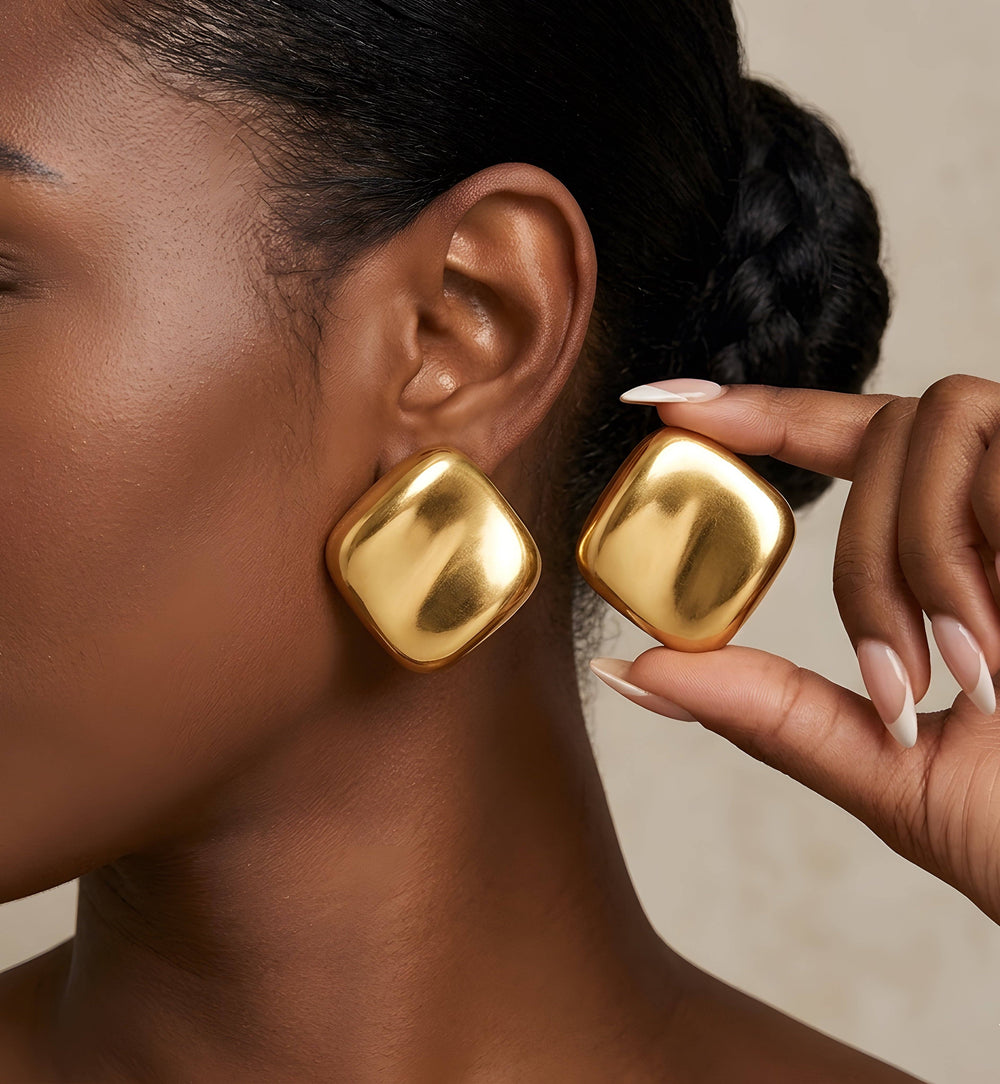 Matte Gold Chunky Earrings