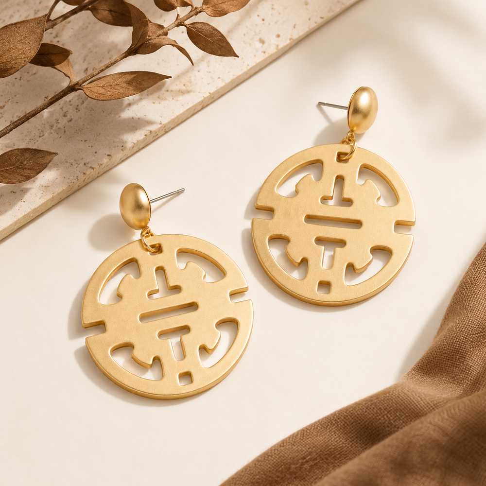 Medallion Drop Earrings