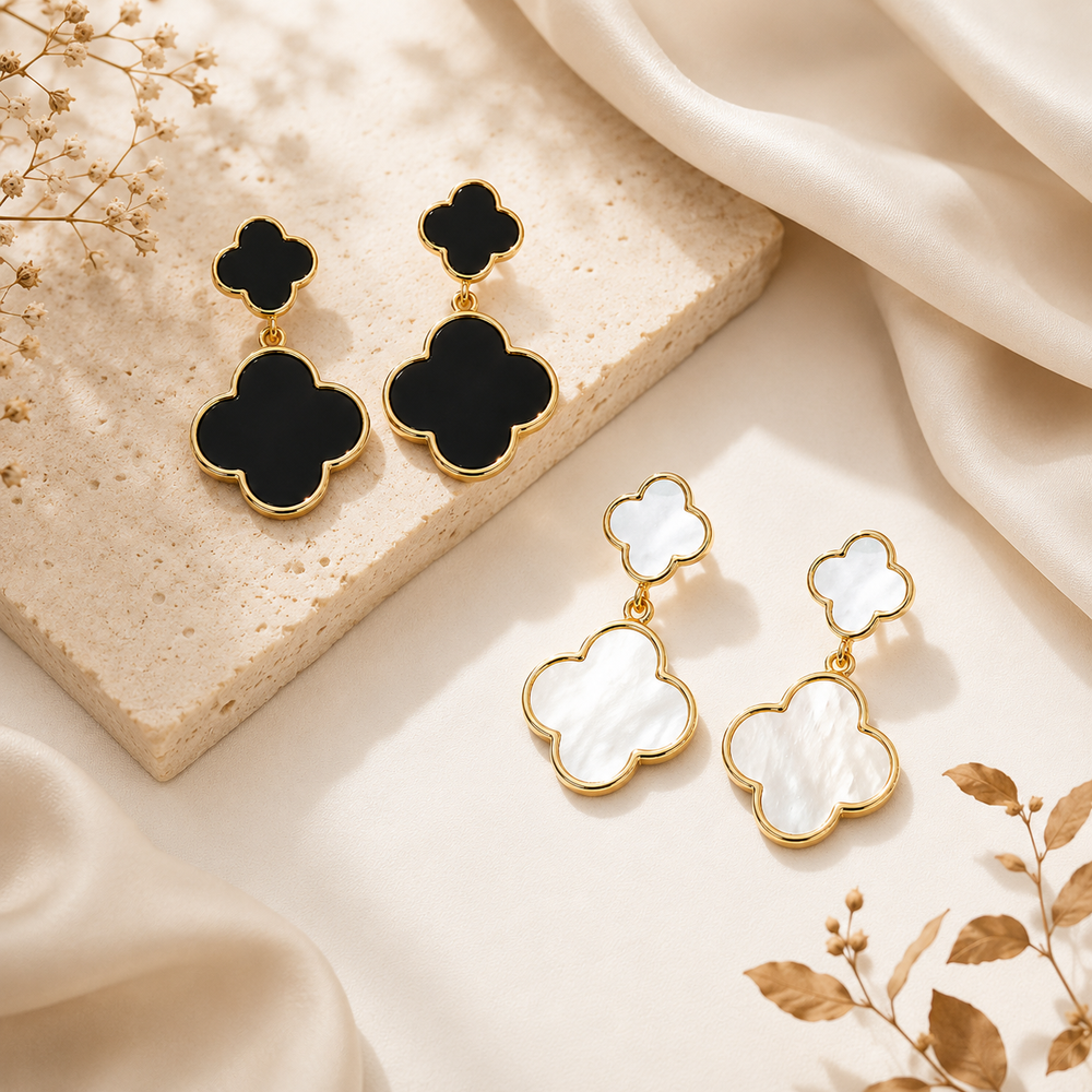 Quatrefoil Drop Earrings