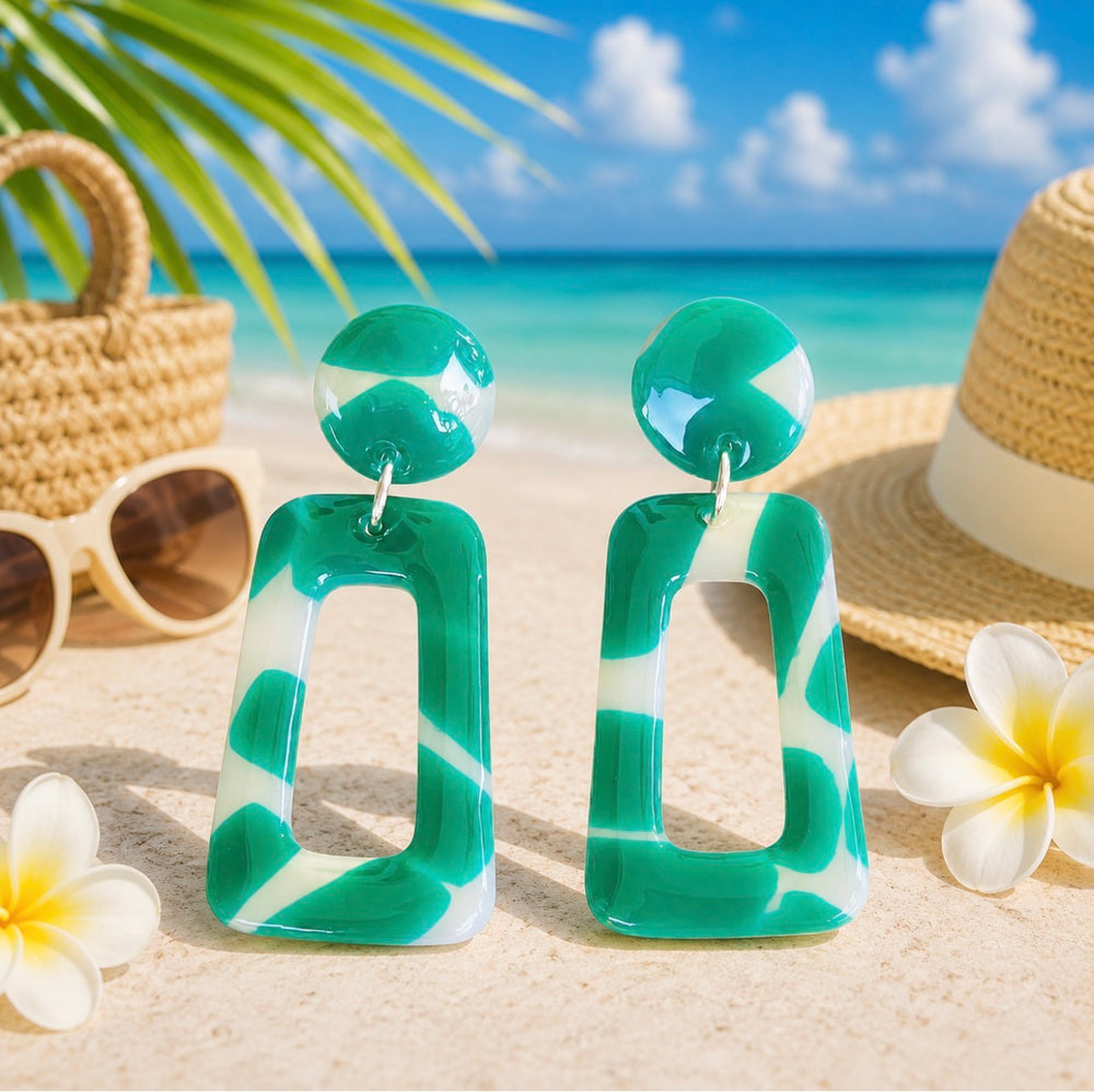 Tropical Emerald Green Earrings
