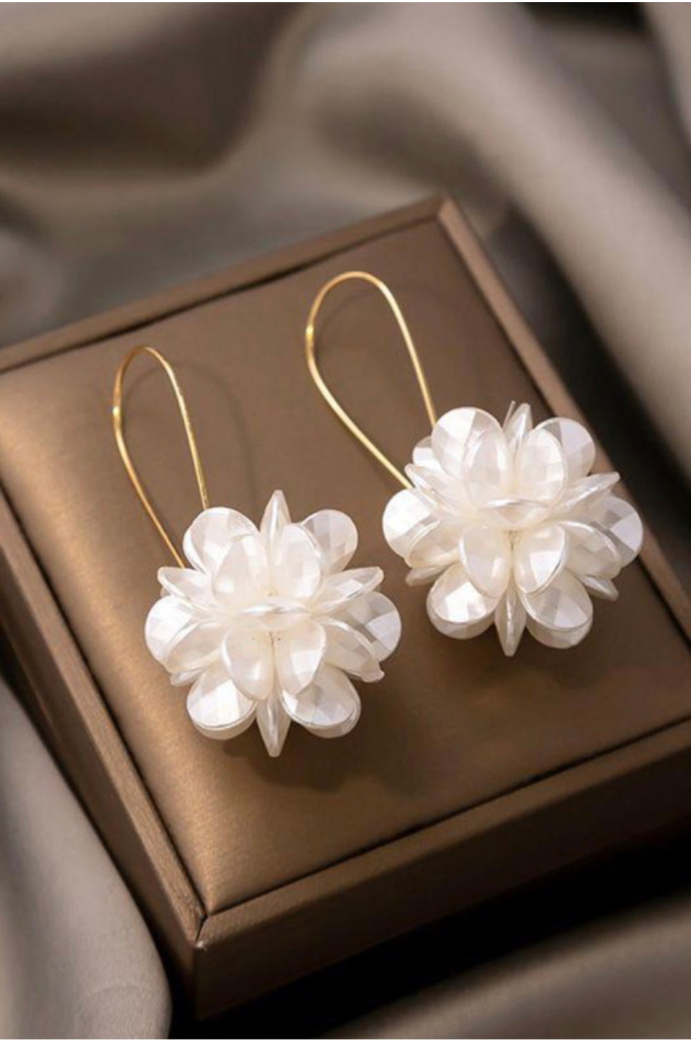 Ivory Bloom Drop Earring