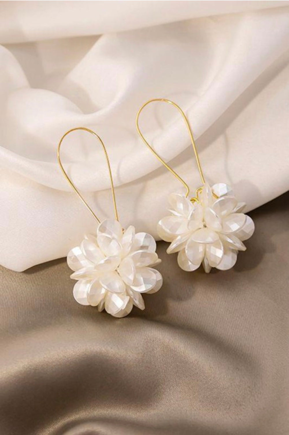 Ivory Bloom Drop Earring