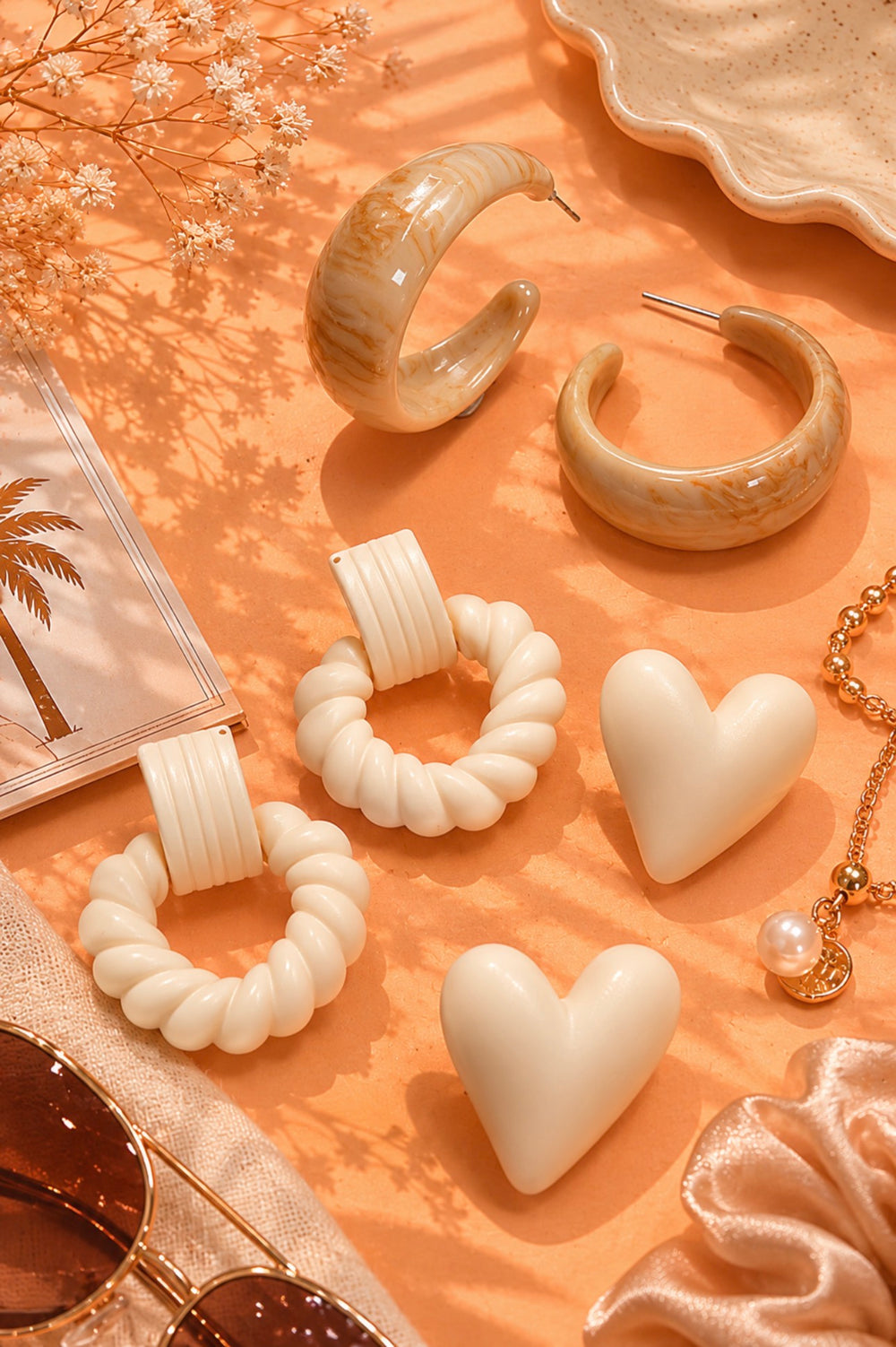 Sun-Kissed Trio Earring Set
