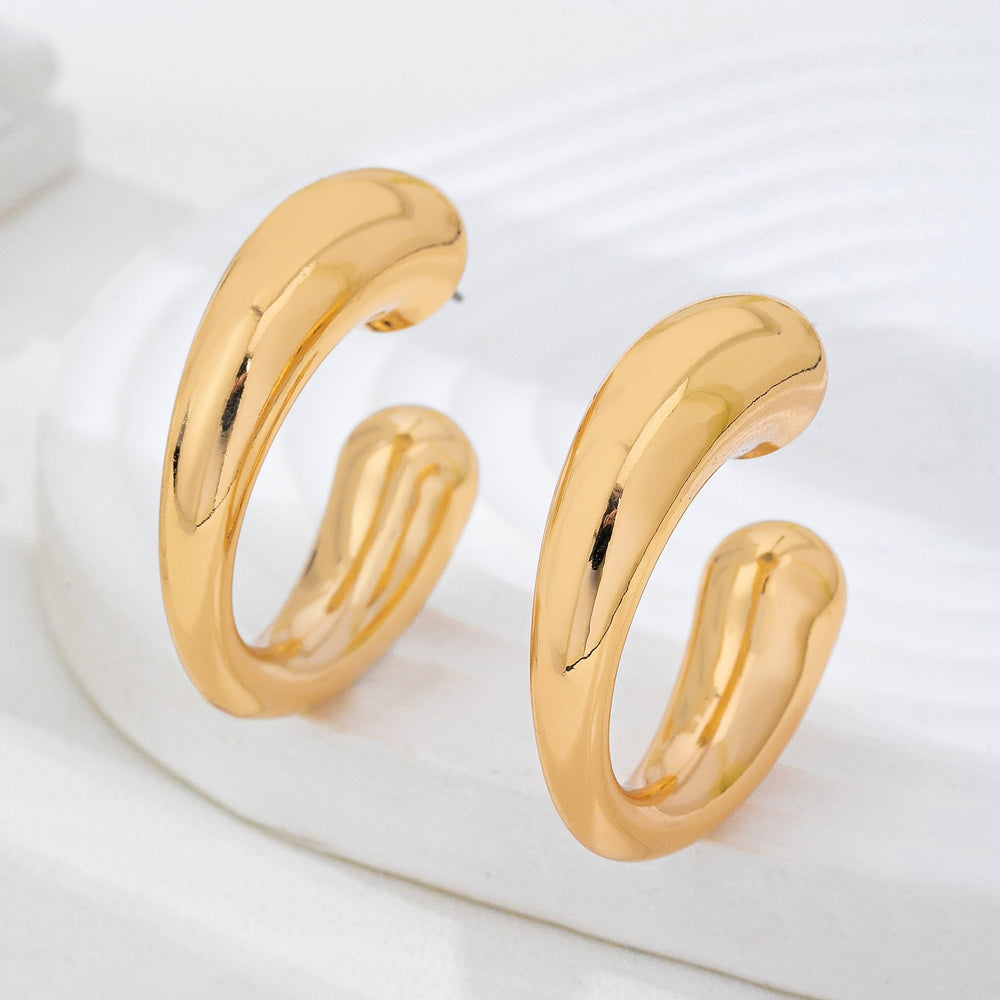 Sculpted C-Hoop Earrings