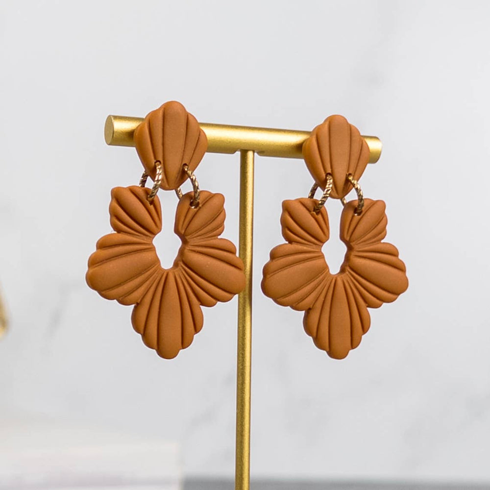 Nylah Solid Clay Dangle Earrings