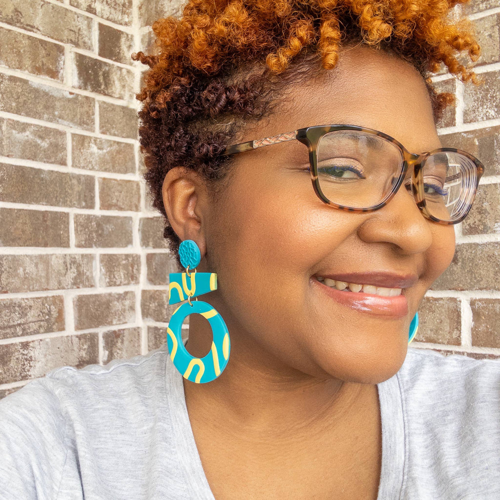 Poppy Clay Dangle Earrings