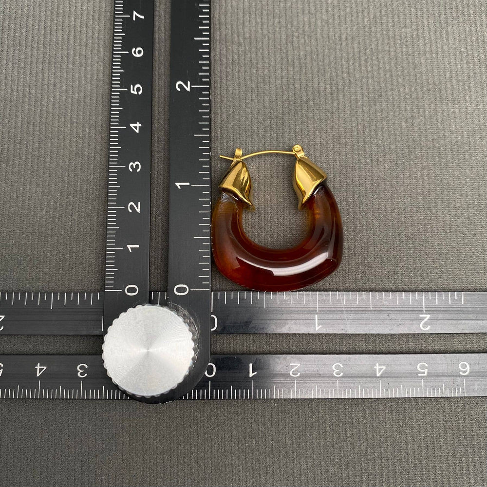Cognac Curve Hoops