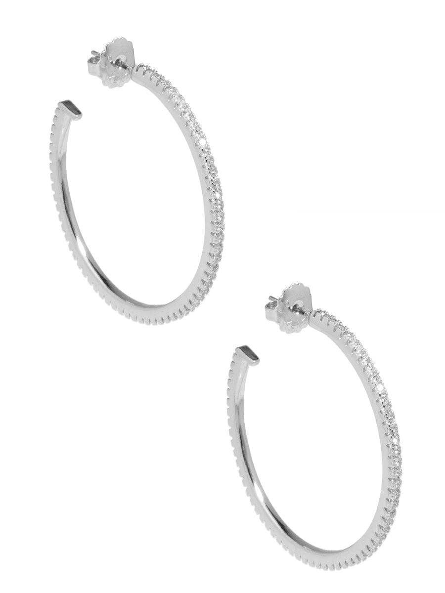 Pavé Crystal Hoop Earrings